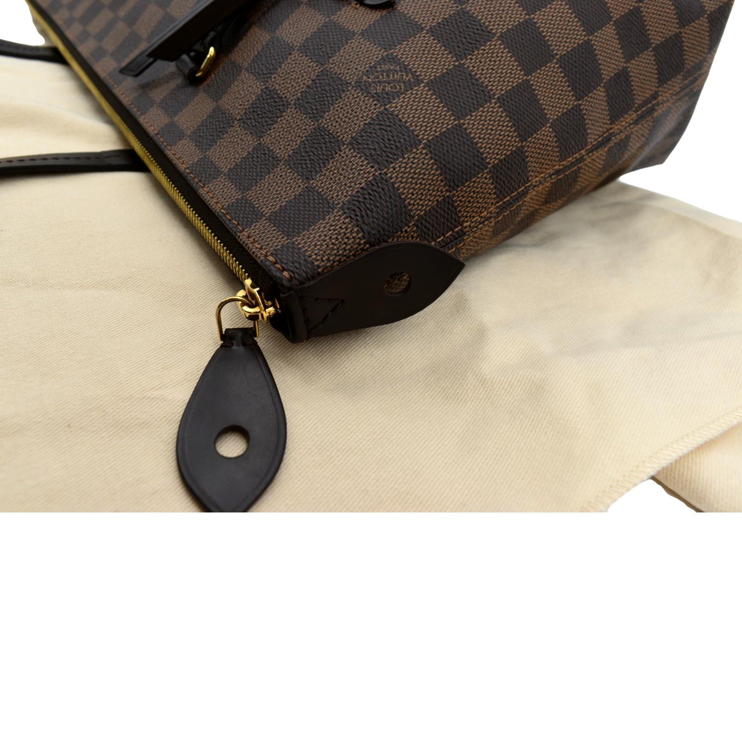 LOUIS VUITTON Iena MM Damier Ebene Shoulder Bag Brown