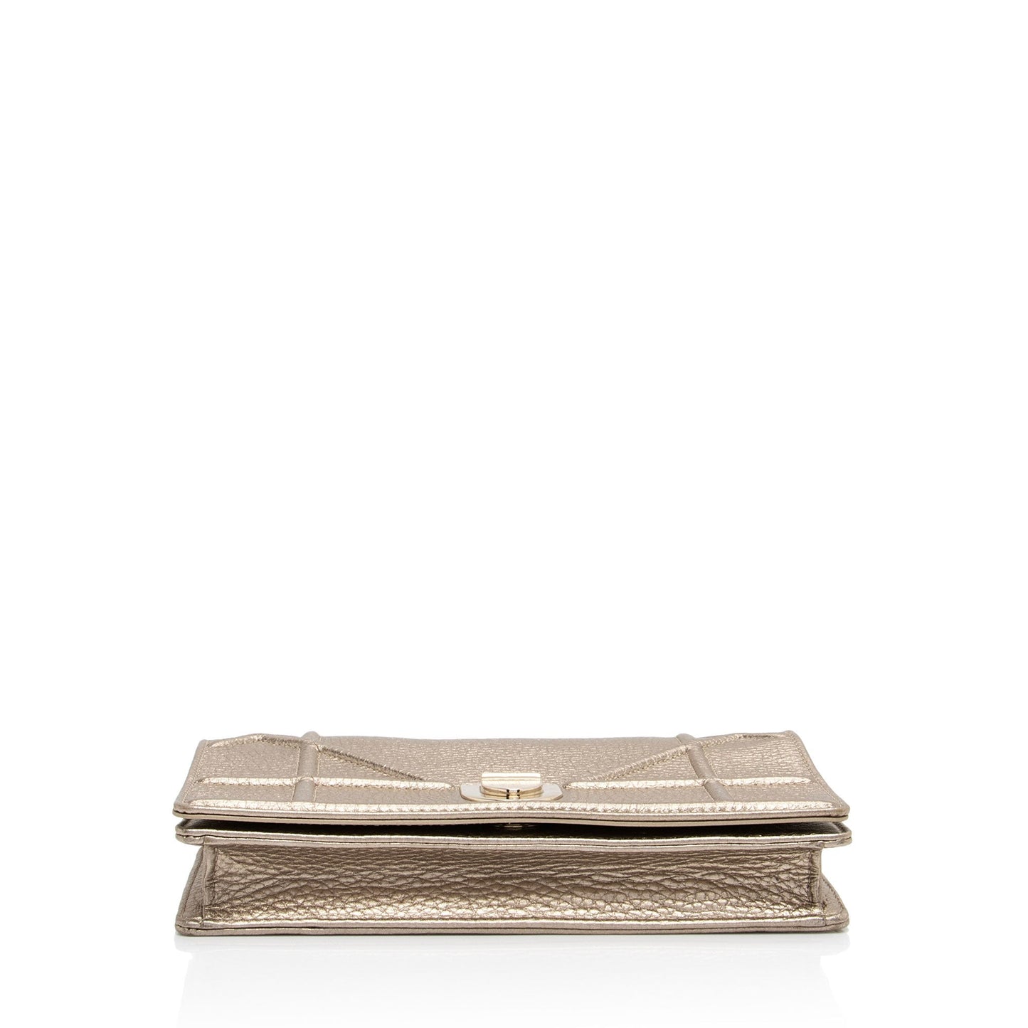 Dior Metallic Calfskin Diorama Wallet on Chain (SHF-fyOwgL)