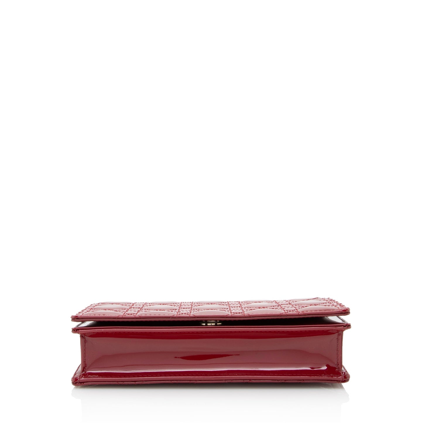 Dior Patent Leather Cannage Dior Chain Pouch (SHF-22842)