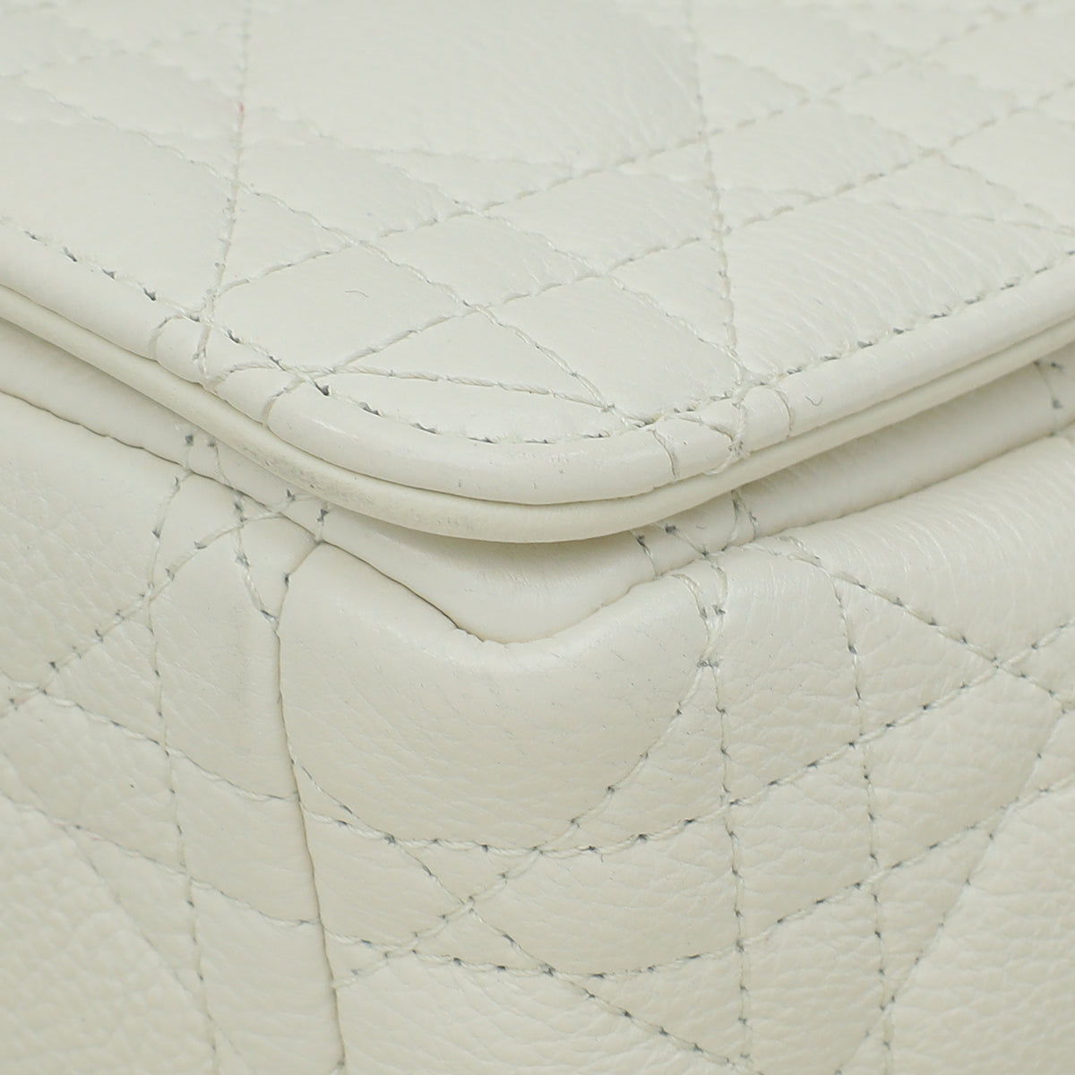 Christian Dior White Caro Medium Bag