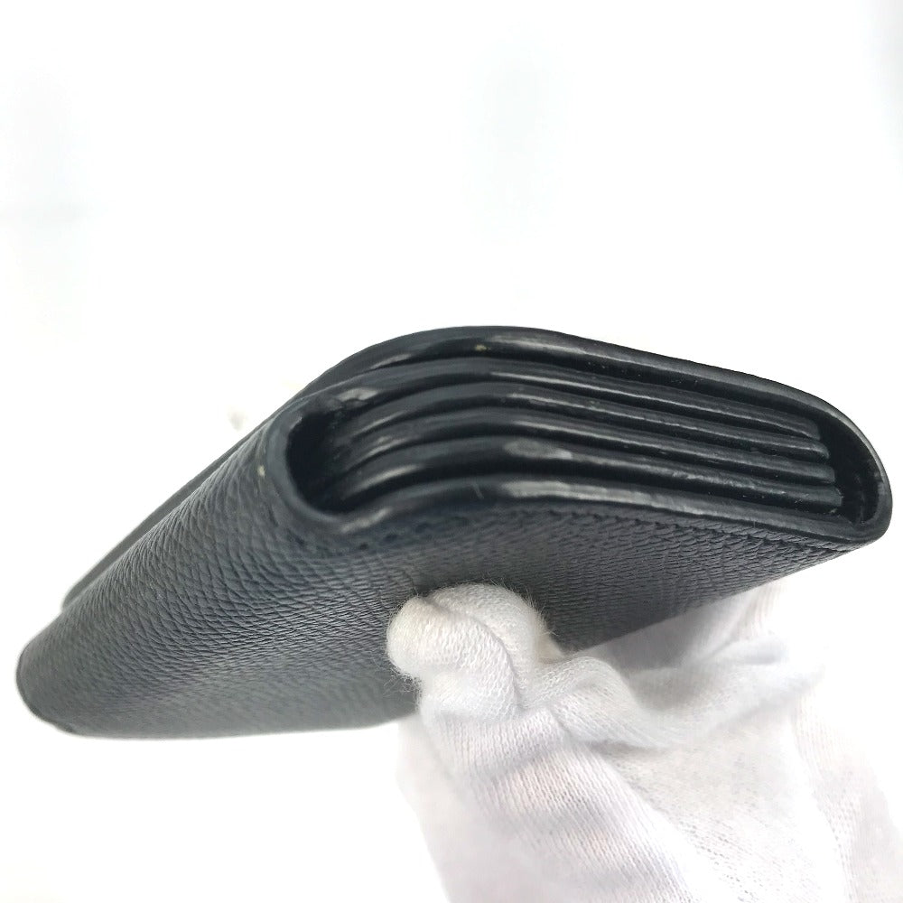 BALENCIAGA Card Case 594225 leather black Wallet logo Women