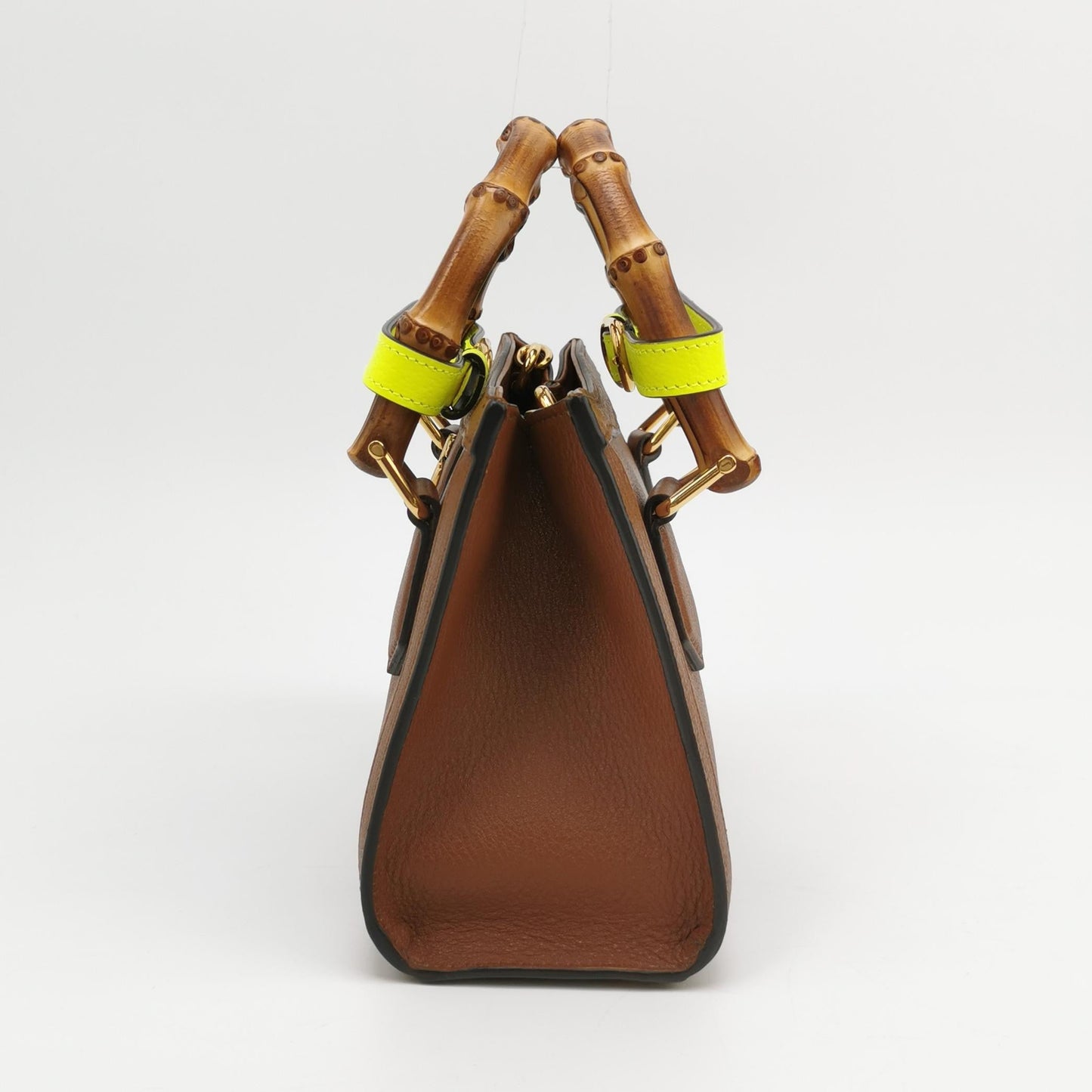 Gucci Diana Mini Tan Brown Leather Bag Bamboo Handle with Strap