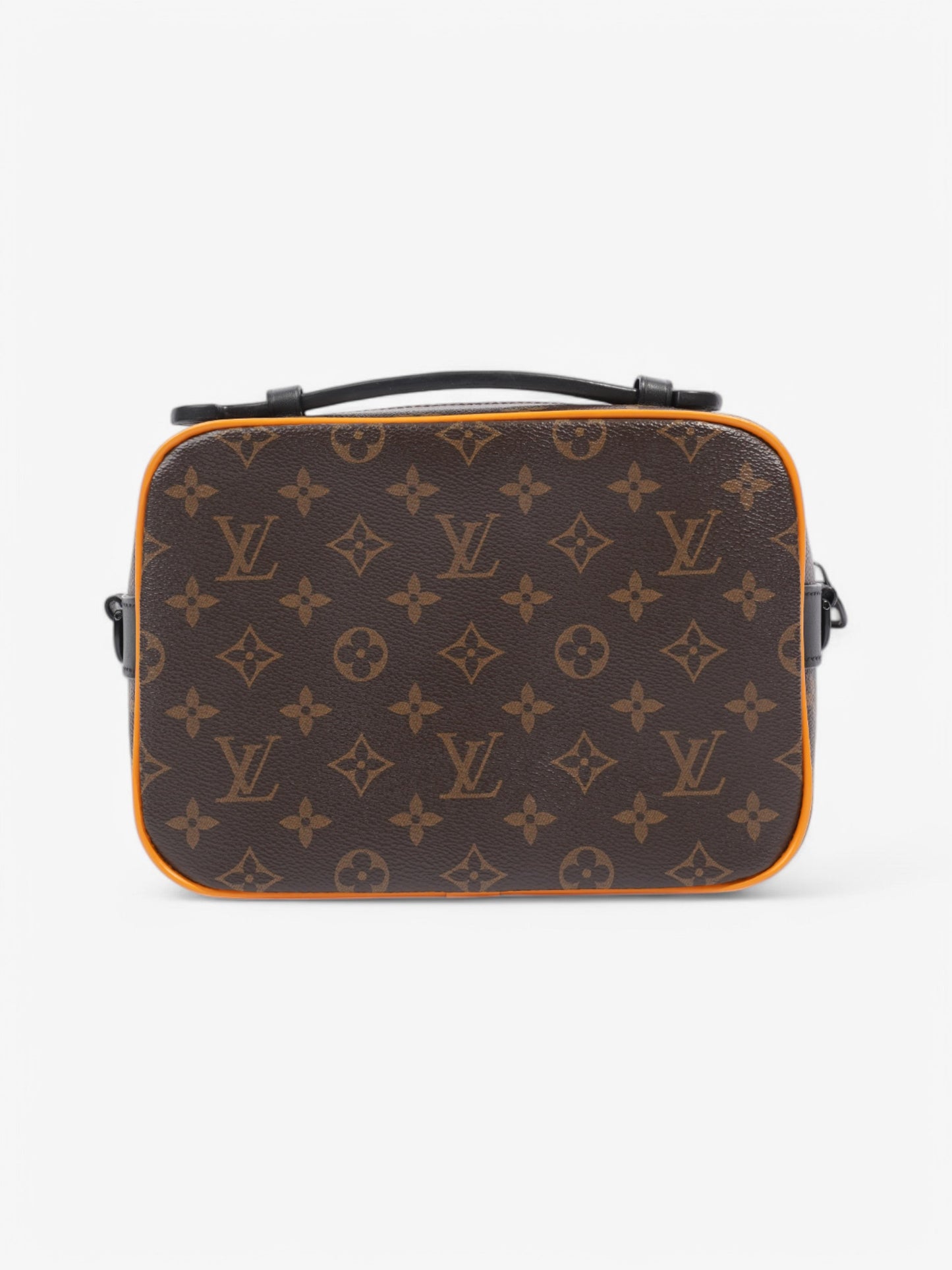 Louis Vuitton S Lock Messenger Monogram / Black / Orange Coated Canvas