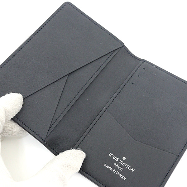 LOUIS VUITTON Card Case Epi Leather blue Damier Rush Organizer De Poch mens