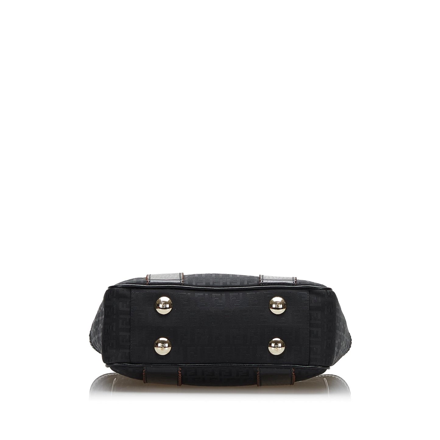 Fendi Leather-Trimmed Zucchino Tote