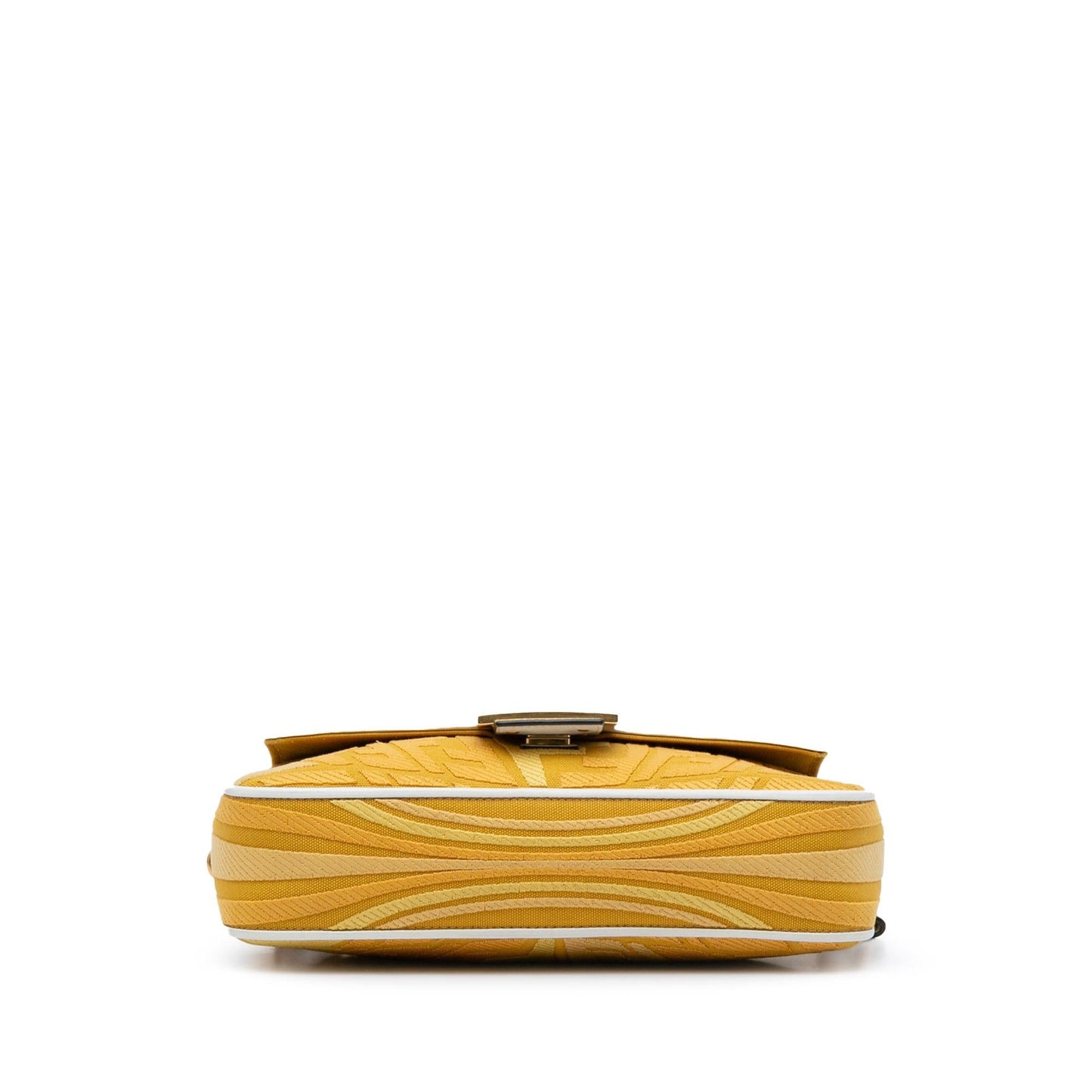 Fendi Sarah Coleman FF Canvas Fisheye Baguette Satchel (SHG-aug0AB)