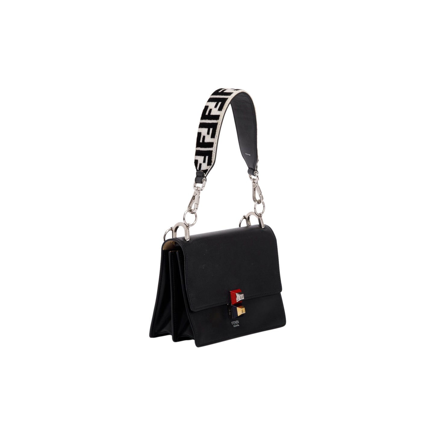 Fendi Small Kan I Leather Chain Shoulder Bag