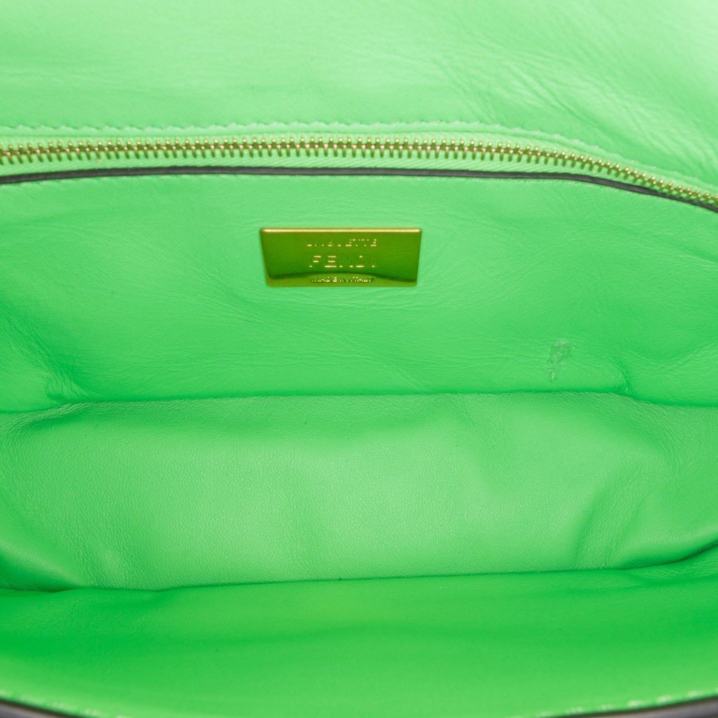 Fendi Large Denim Baguette Satchel
