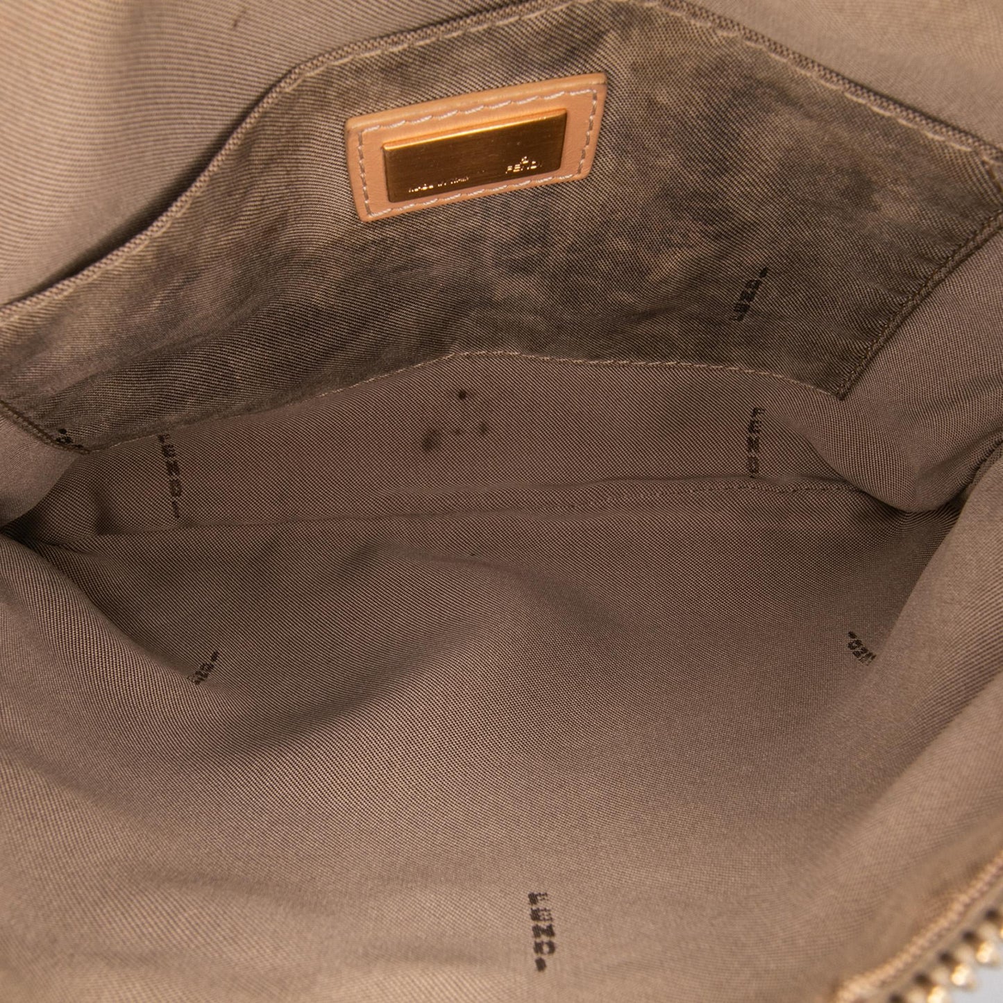 Fendi Zucca Canvas Shoulder Bag