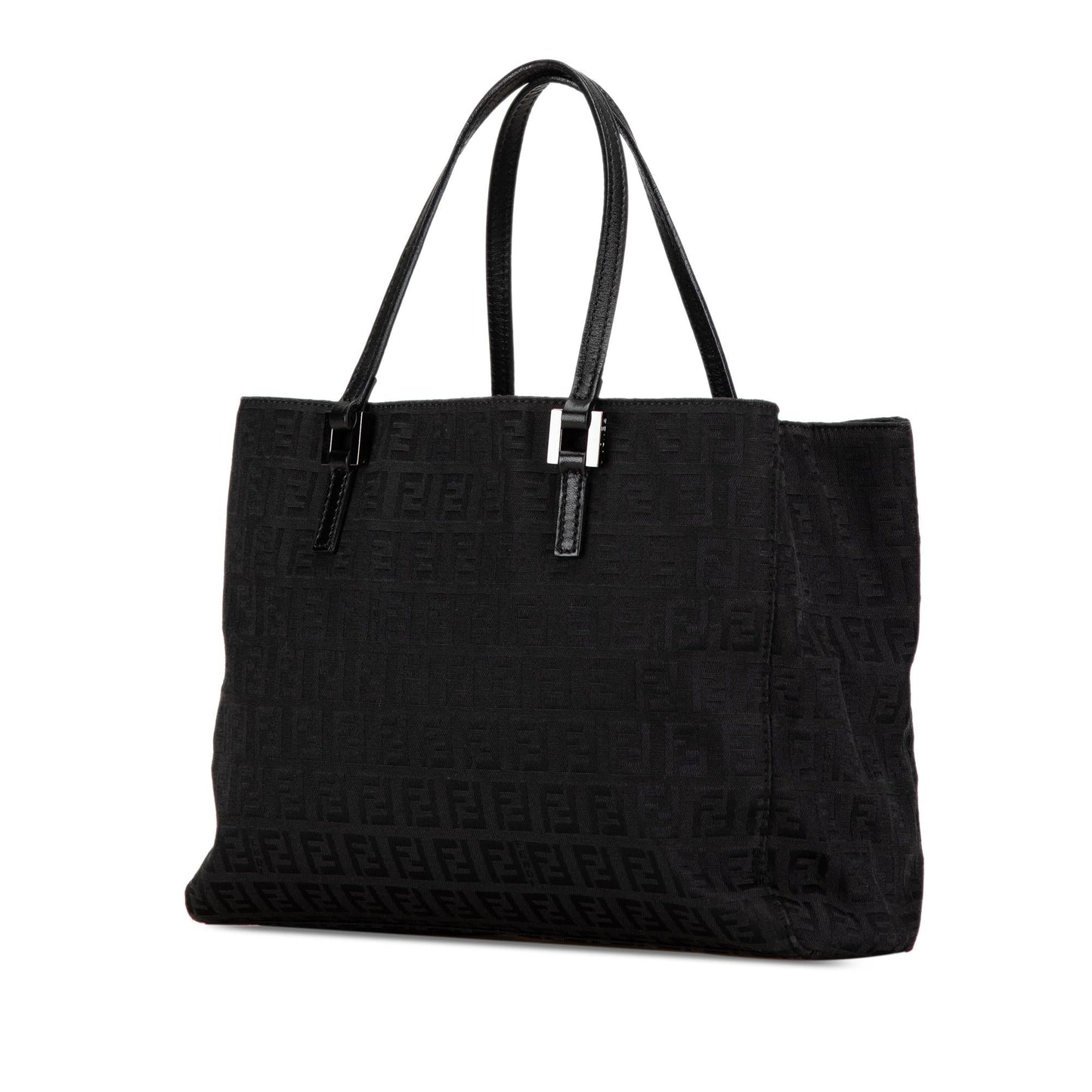 Fendi Zucchino Canvas Double Flap Shoulder Bag