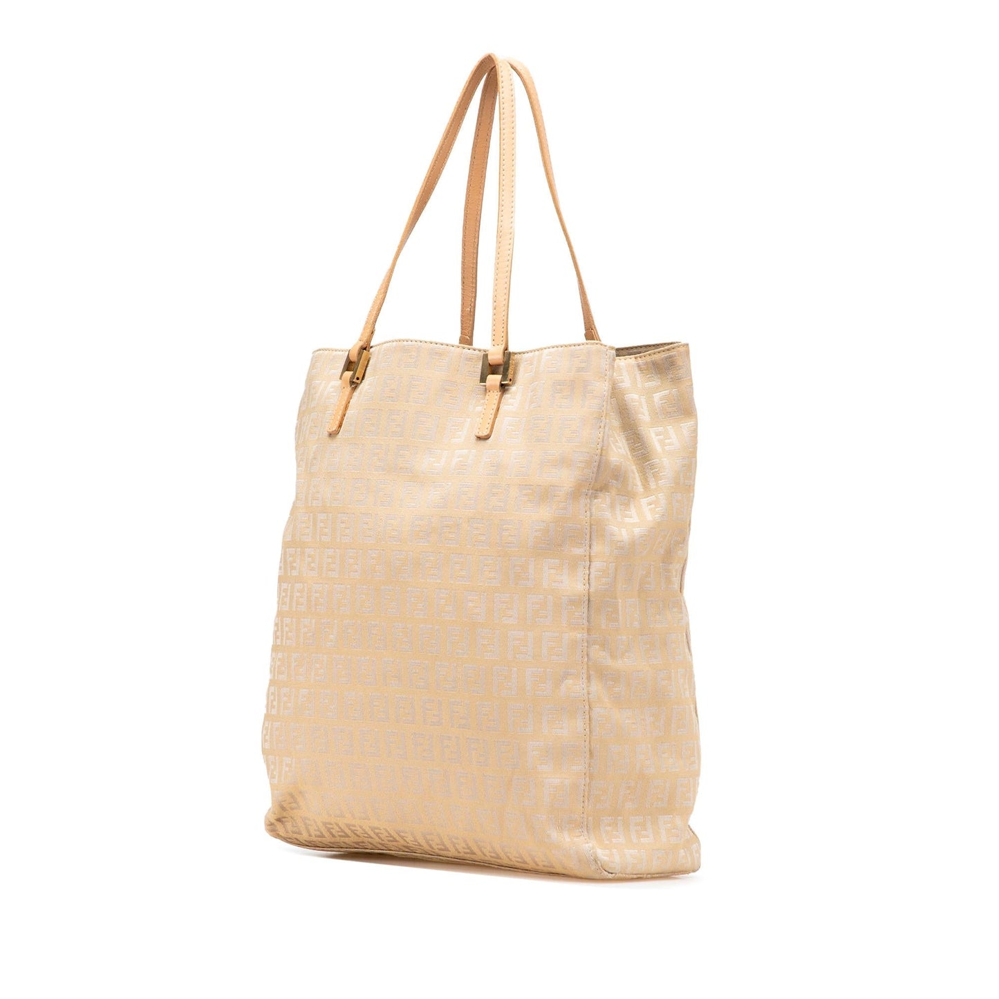 Fendi Zucca Embossed Leather Baguette Satchel