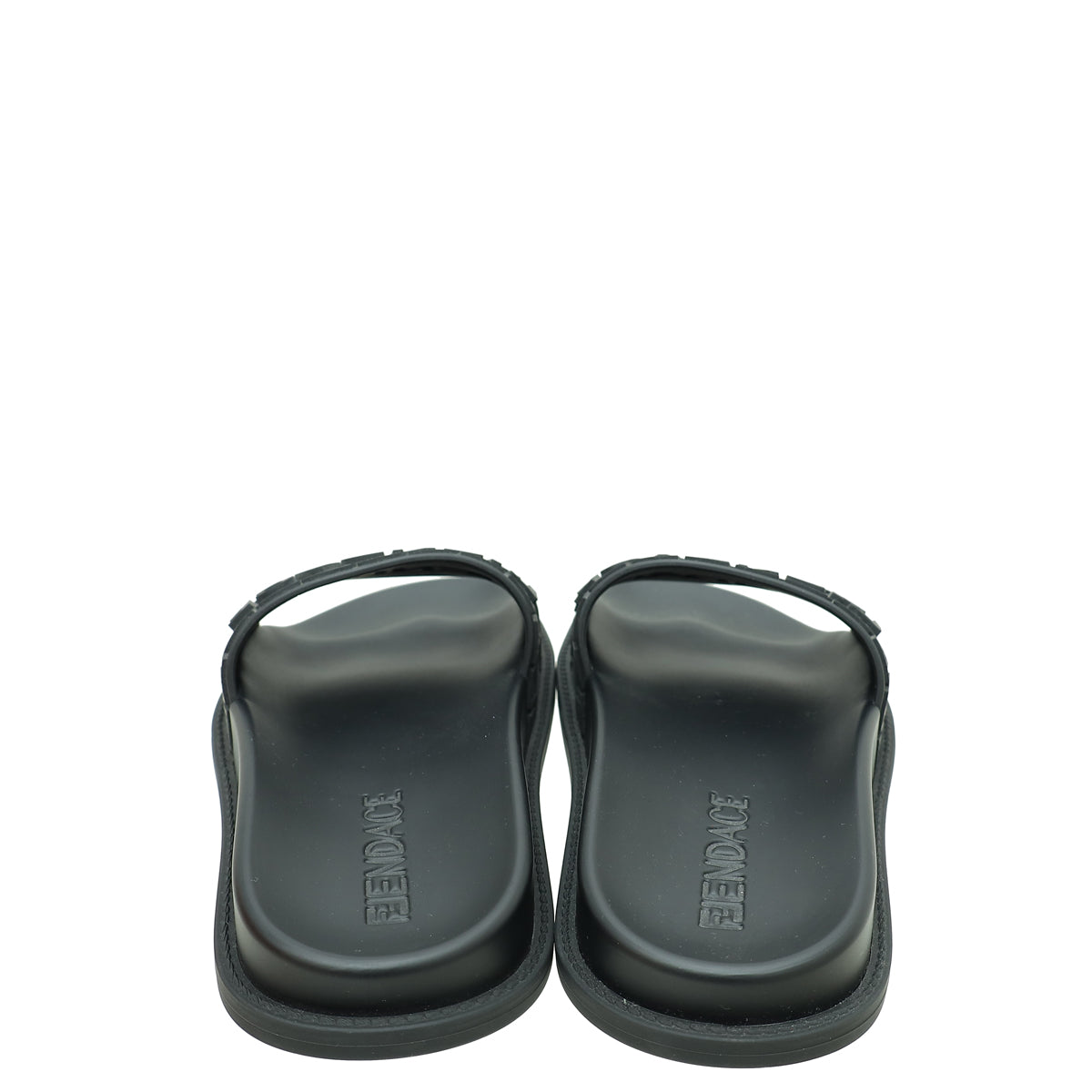Fendi Black x Versace Rubber Flat Slides 37