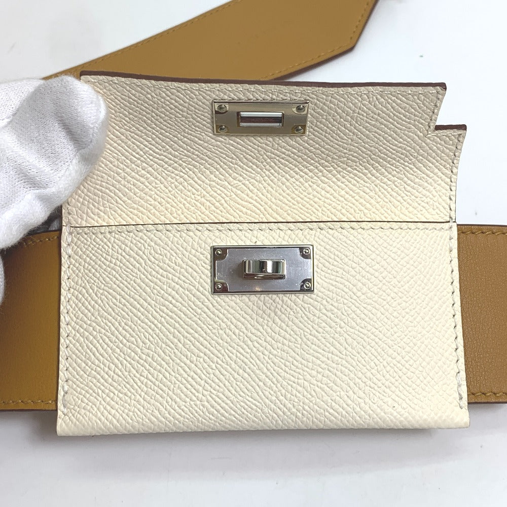 HERMES Shoulder strap Swift, Epsom beige bandouliere Bag strap Women