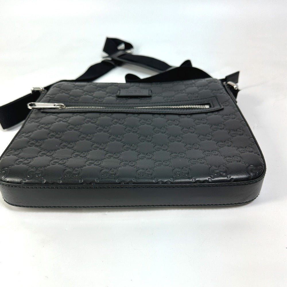 GUCCI Shoulder Bag 406410 leather black Guccisima Women