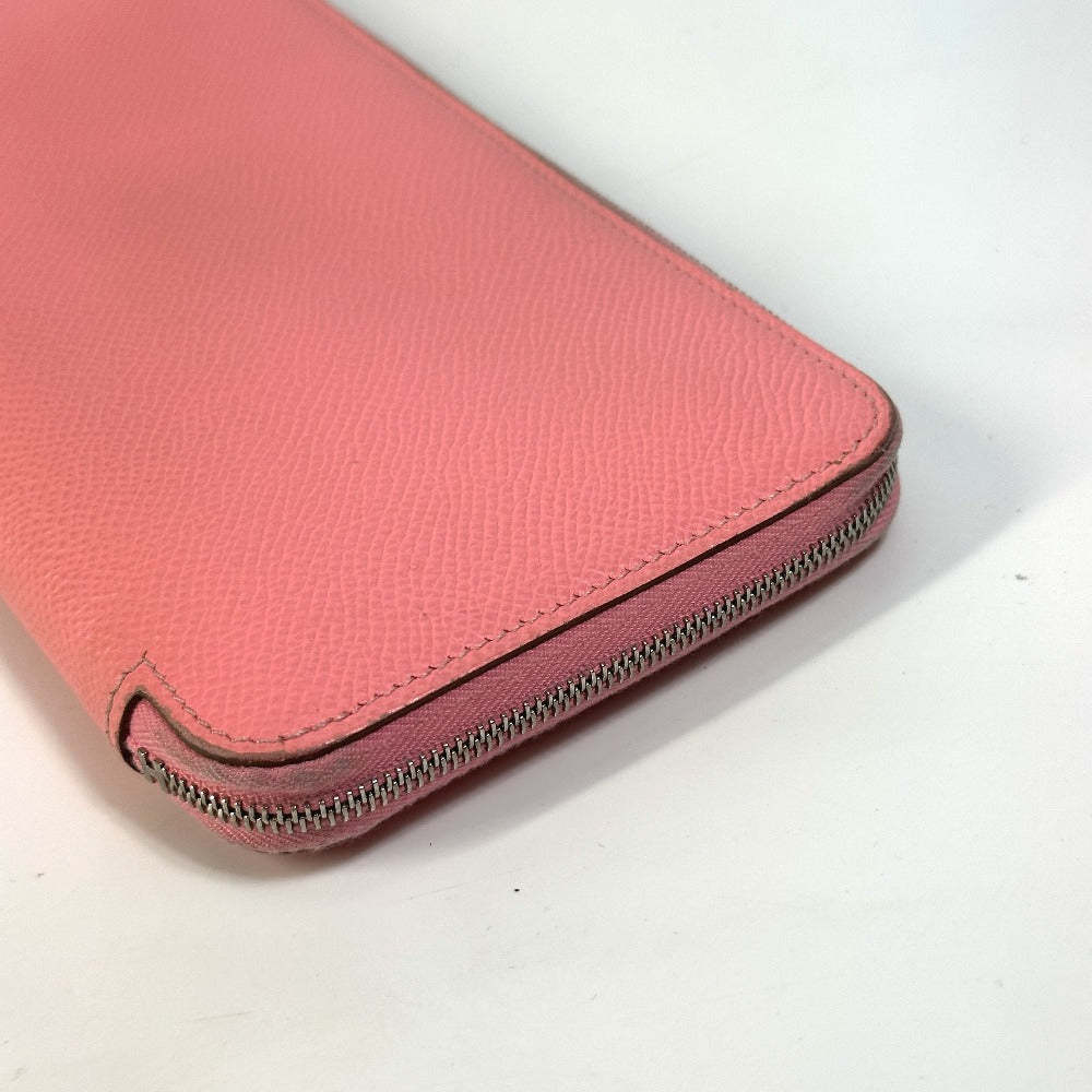 HERMES Long Wallet Purse Epsom pink Azap long silk in Women