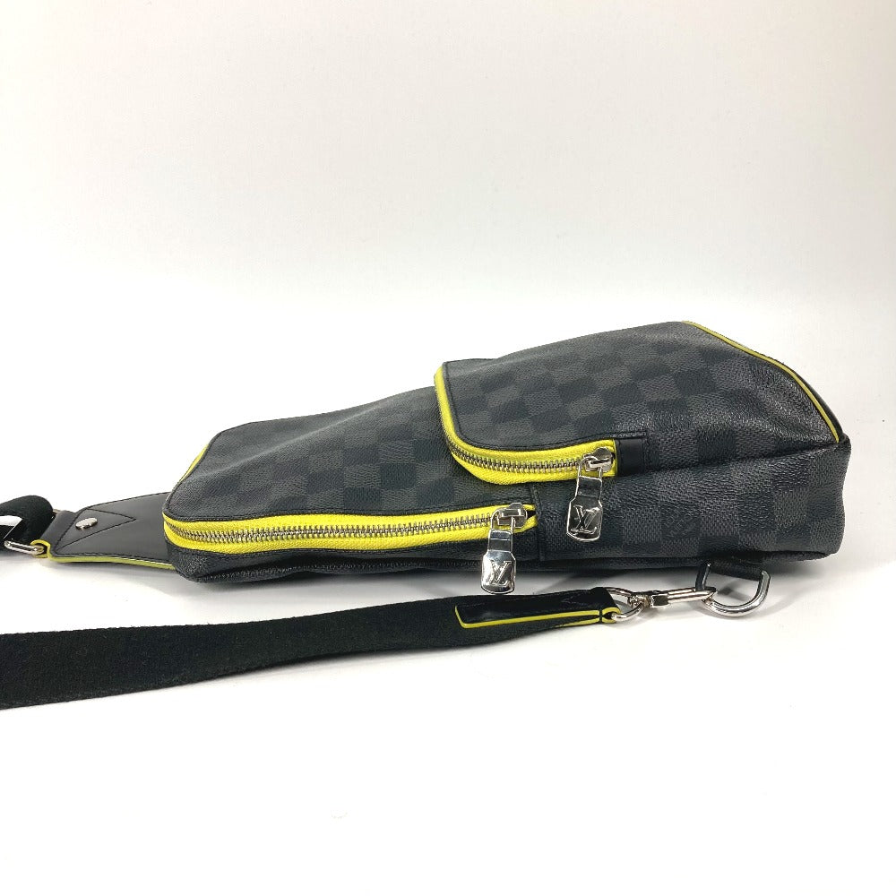 Elegant Women's Shoulder Bag | LOUIS VUITTON Shoulder Bag Damier Grafitto Canvas black Damier Grafitte Avenue Sling Bag mens