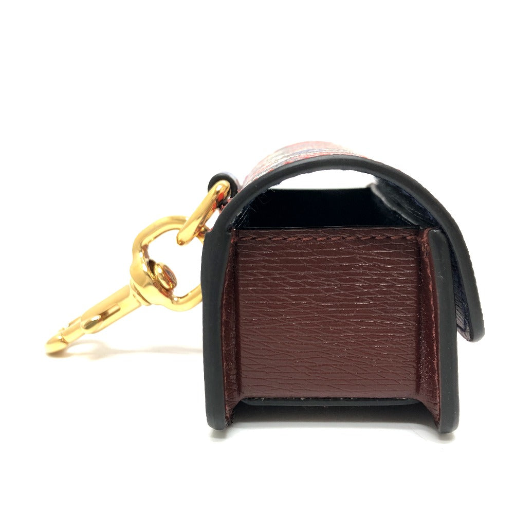 GUCCI key ring 692957 leather Red Pets GG Etiquette Bag Holder unisex(Unisex)