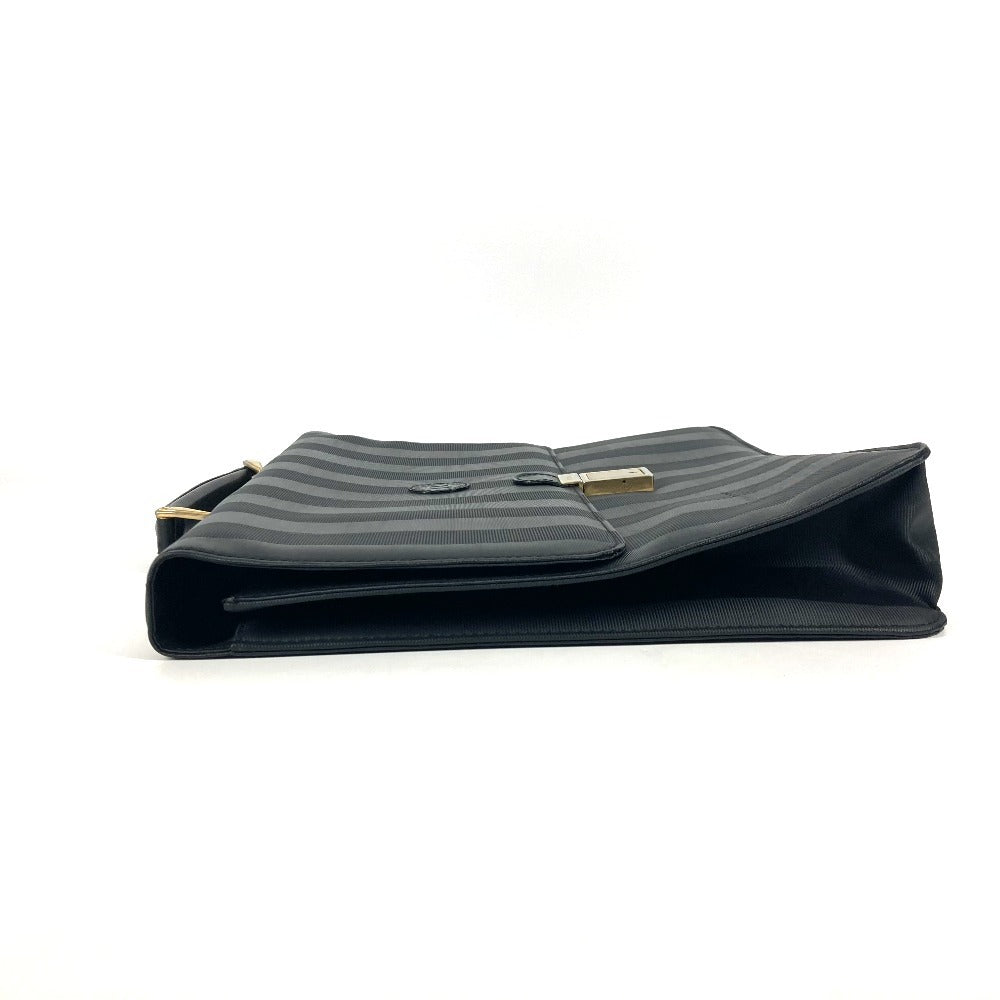 FENDI Business bag PVC / Leather black Pecan logo unisex(Unisex)