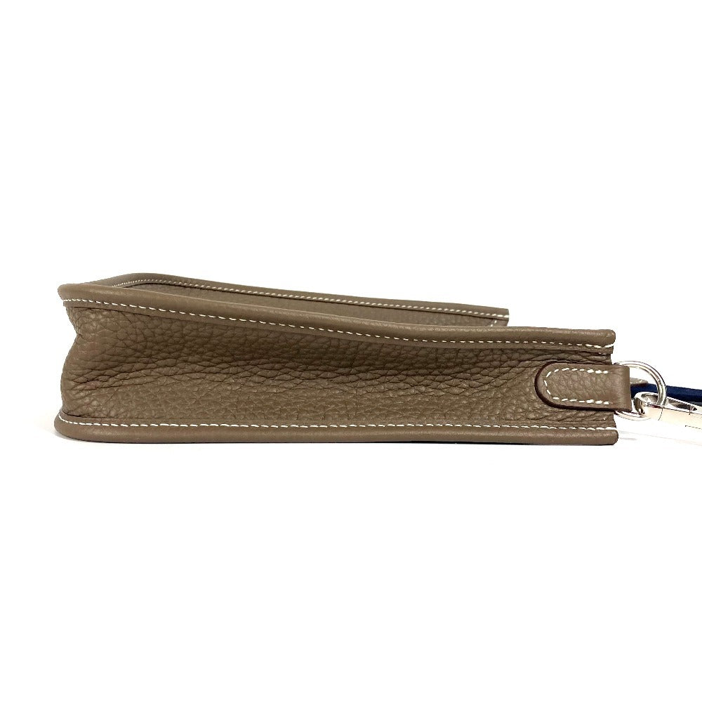 HERMES Shoulder Bag Taurillon Clemence Gray type Evelyn TPM Amazone Long