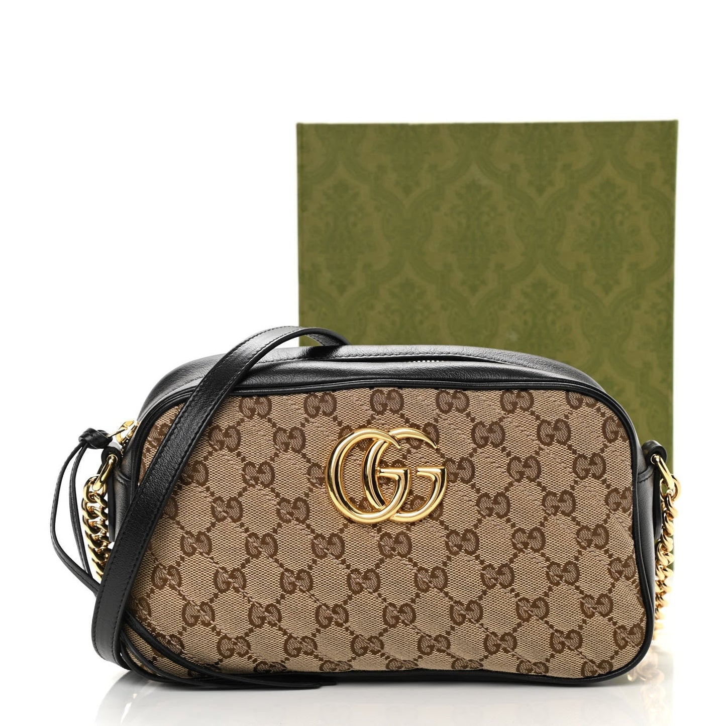 GUCCI GG MONOGRAM MATELASSE MARMONT SMALL CHAIN BAG