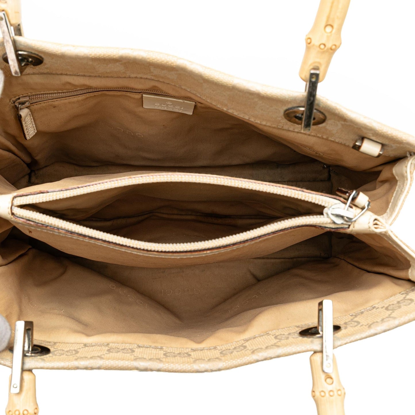 Gucci GG Canvas Bamboo Satchel