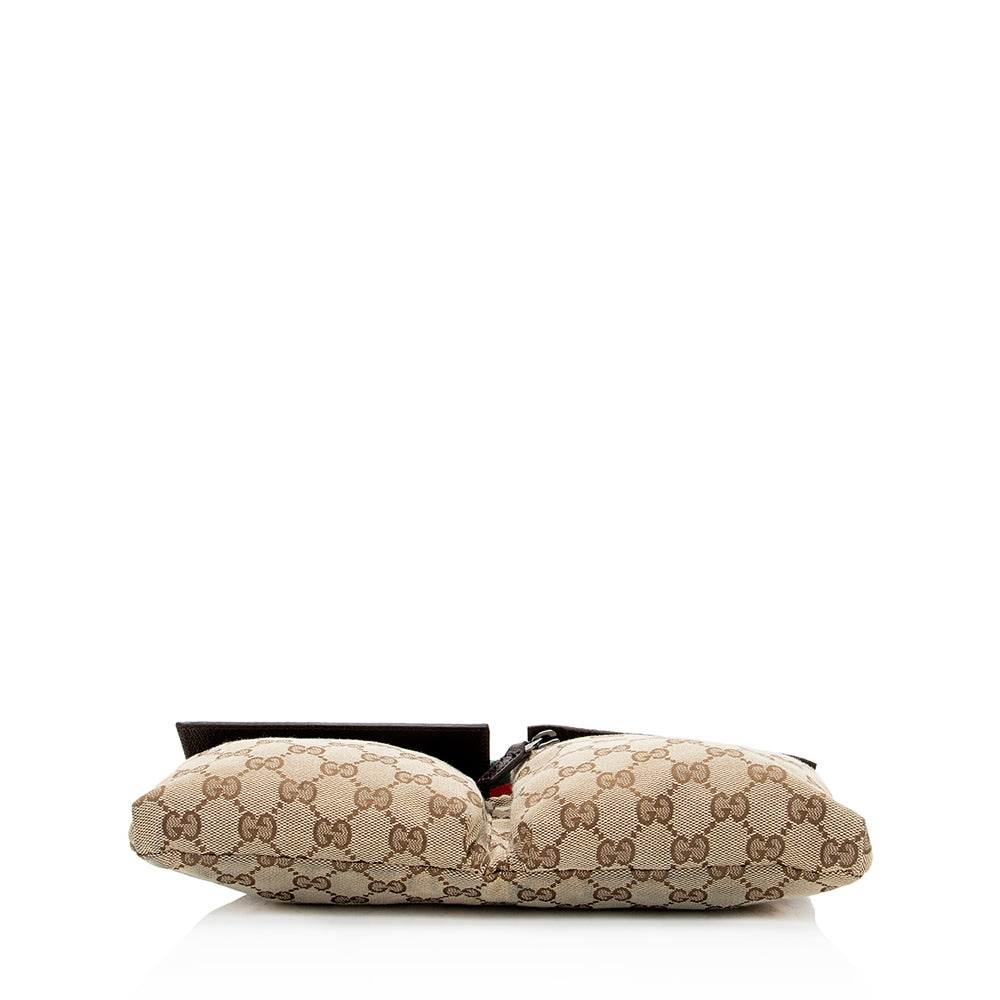 Gucci Web Leather Canvas Shoulder Bag Style 4