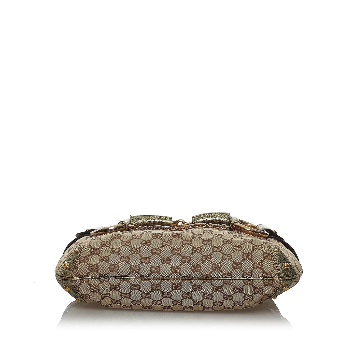 Gucci GG Canvas Horsebit Shoulder Bag (SHG-33631)
