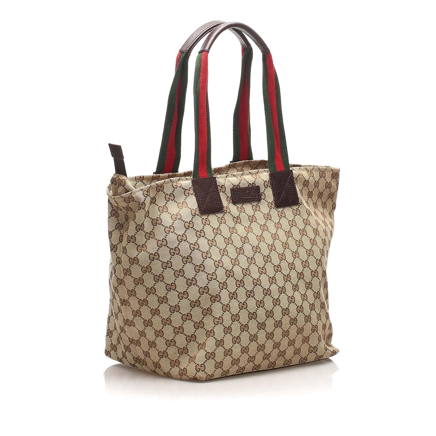 Gucci Web Leather Canvas Tote Style 1