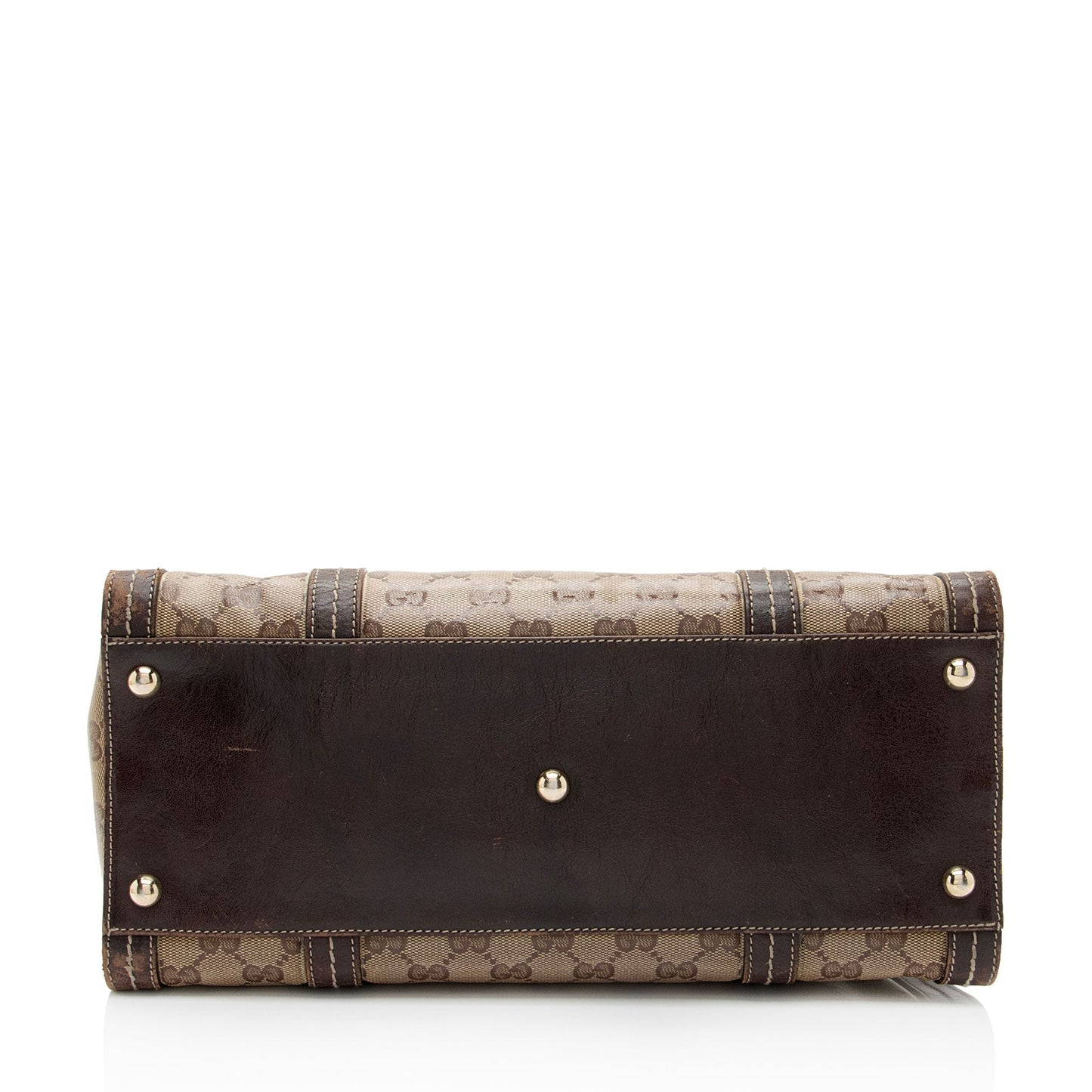 Gucci Leather Canvas Handbag