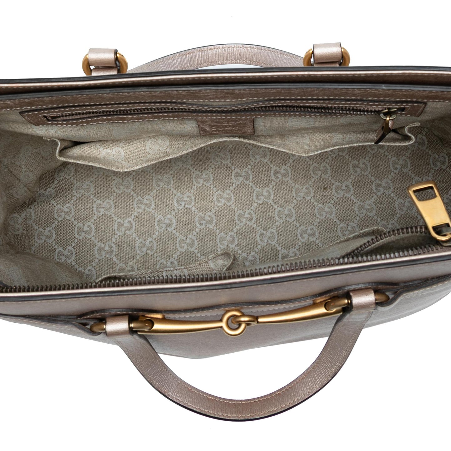 Gucci Leather Bright Bit Satchel