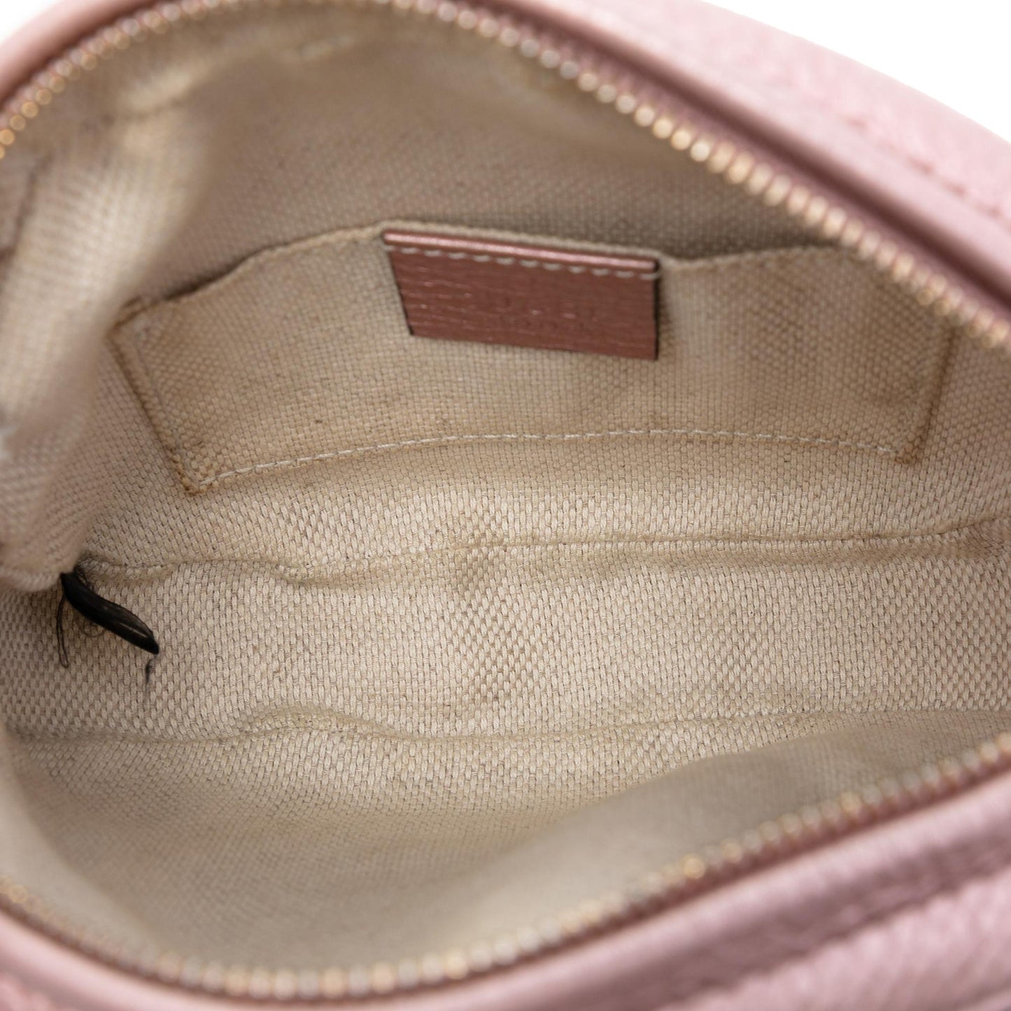 Gucci Mini Metallic Pebbled Calfskin Soho Chain Crossbody