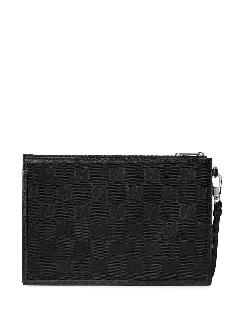 Gucci Nylon Pochette Leather Clutch