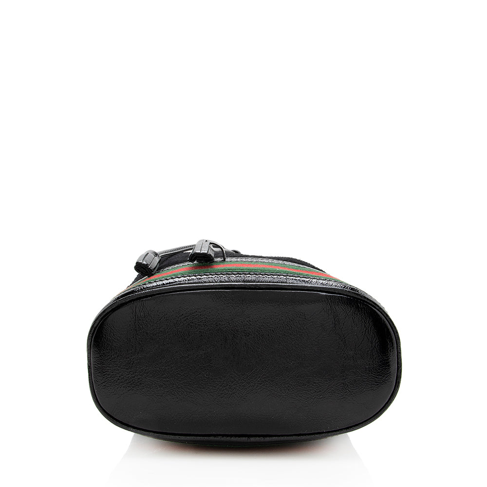 Gucci Ophidia Leather Patent Leather Shoulder Bag