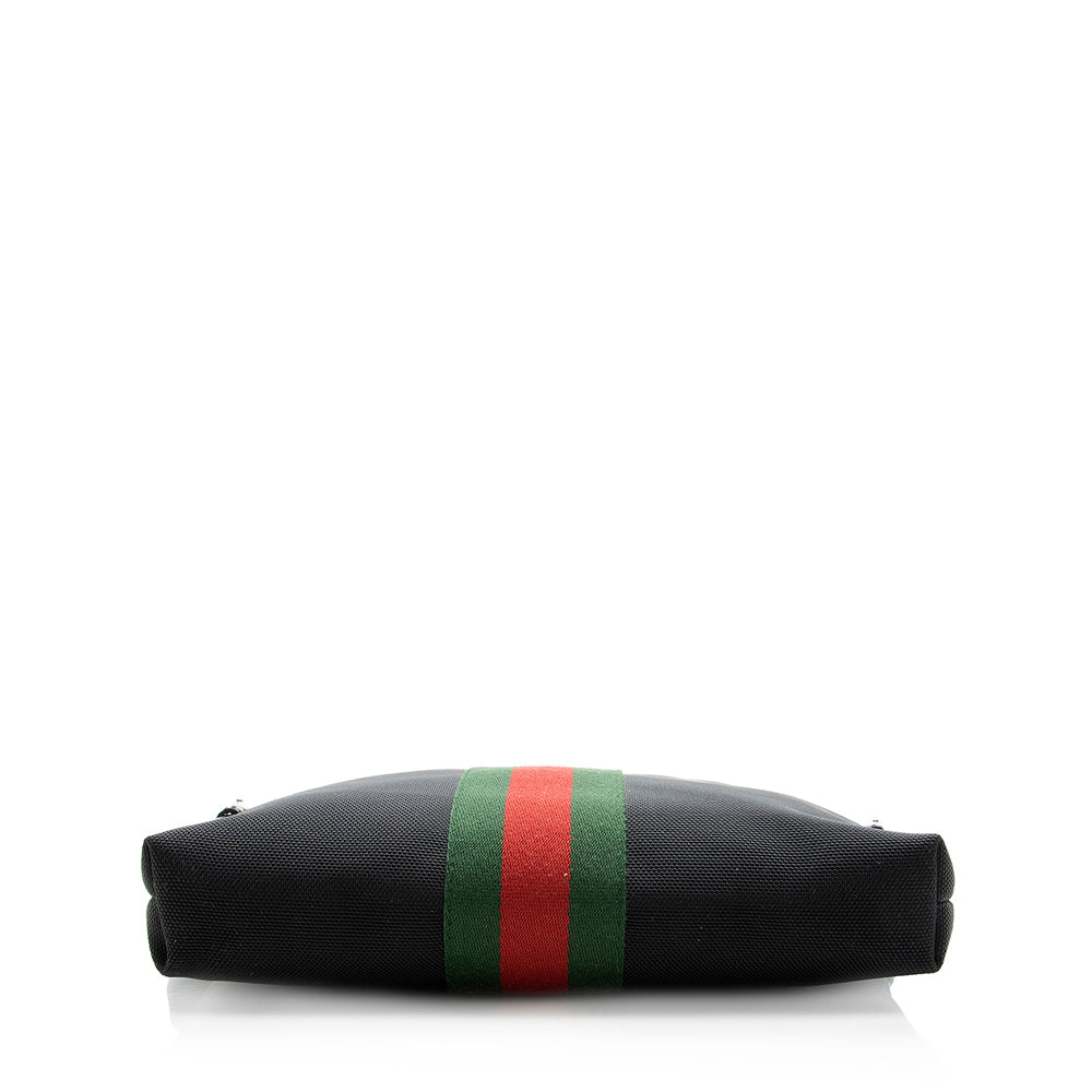 Gucci Web Leather Canvas Shoulder Bag Style 3