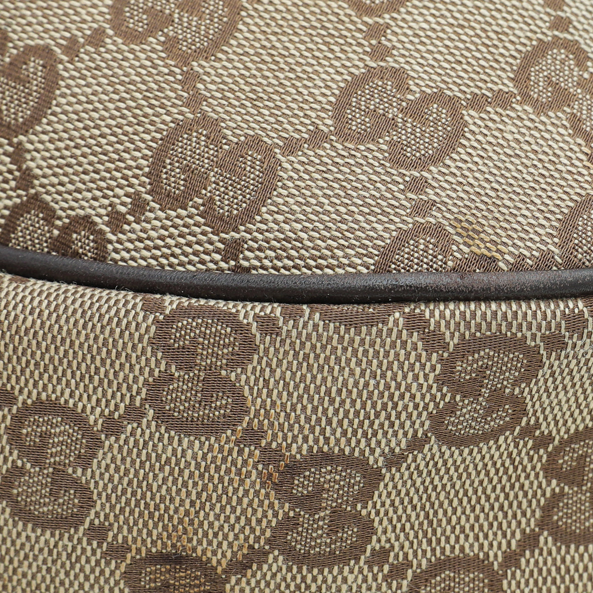 Gucci Leather Canvas Shoulder Bag