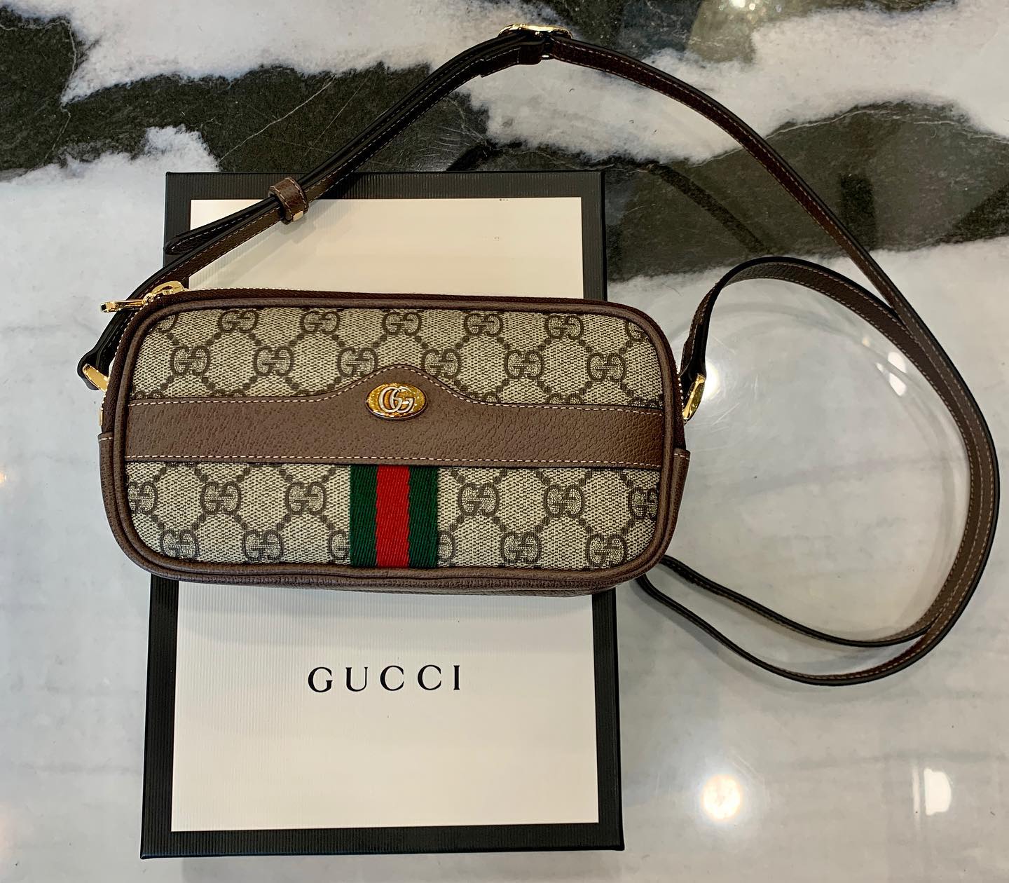 Gucci Caro Mini Canvas Crossbody