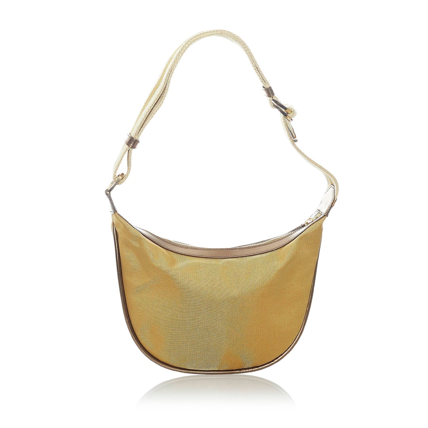Gucci Web Leather Nylon Shoulder Bag