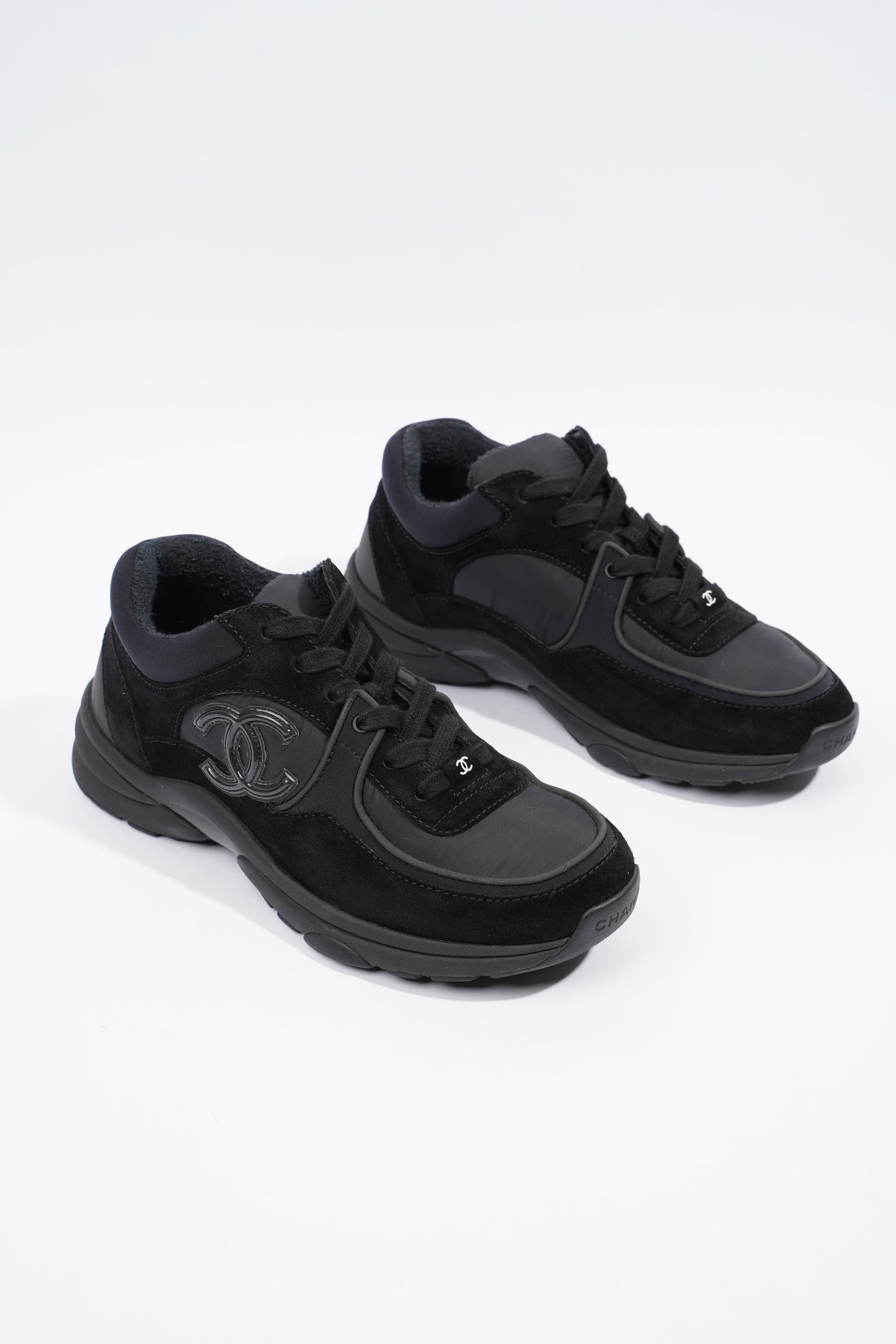 Chanel CC Logo Sneaker Black Re Nylon EU 38 UK 5