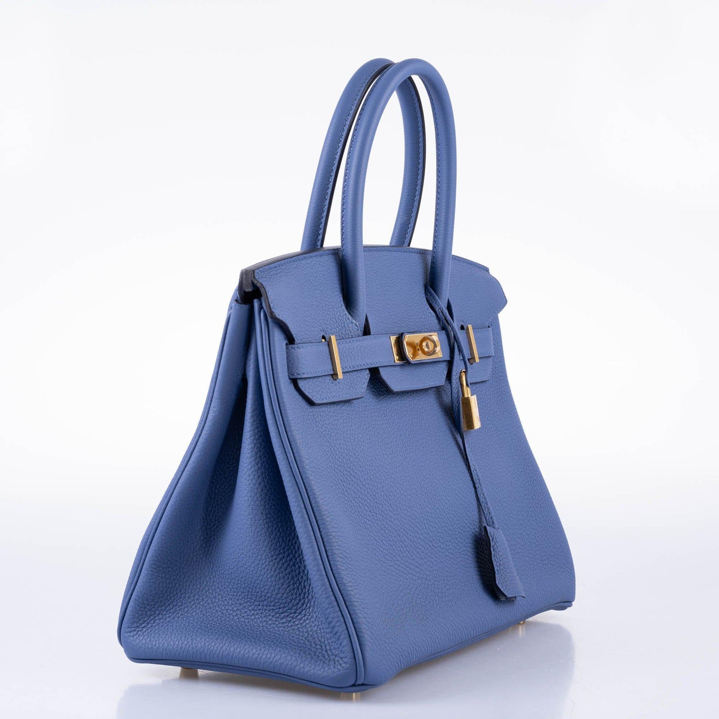 HermesBirkin 30 Blue Brighton Clemence with Gold Hardware - 2018, C