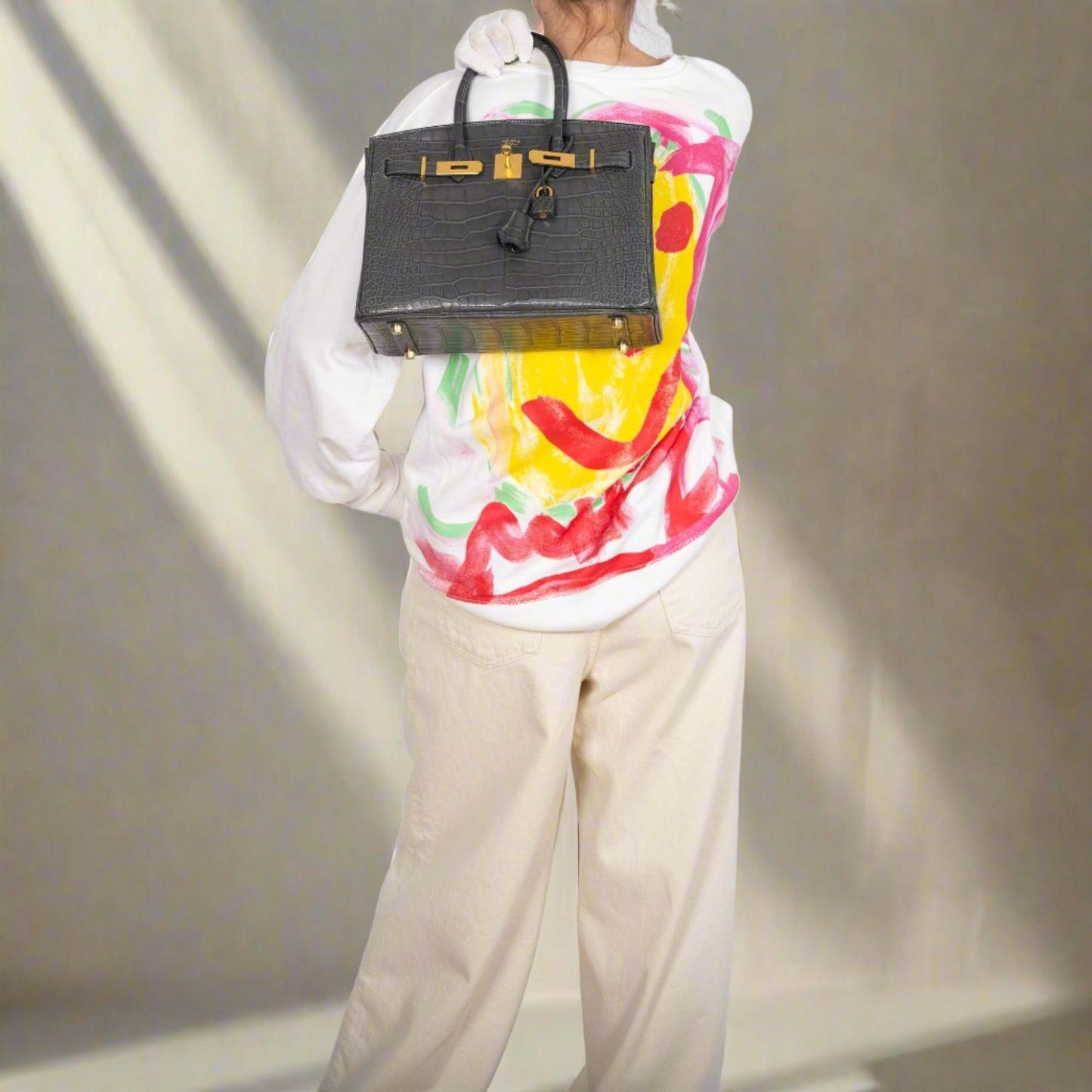 HermesBirkin 30 Graphite Matte Alligator Gold Hardware