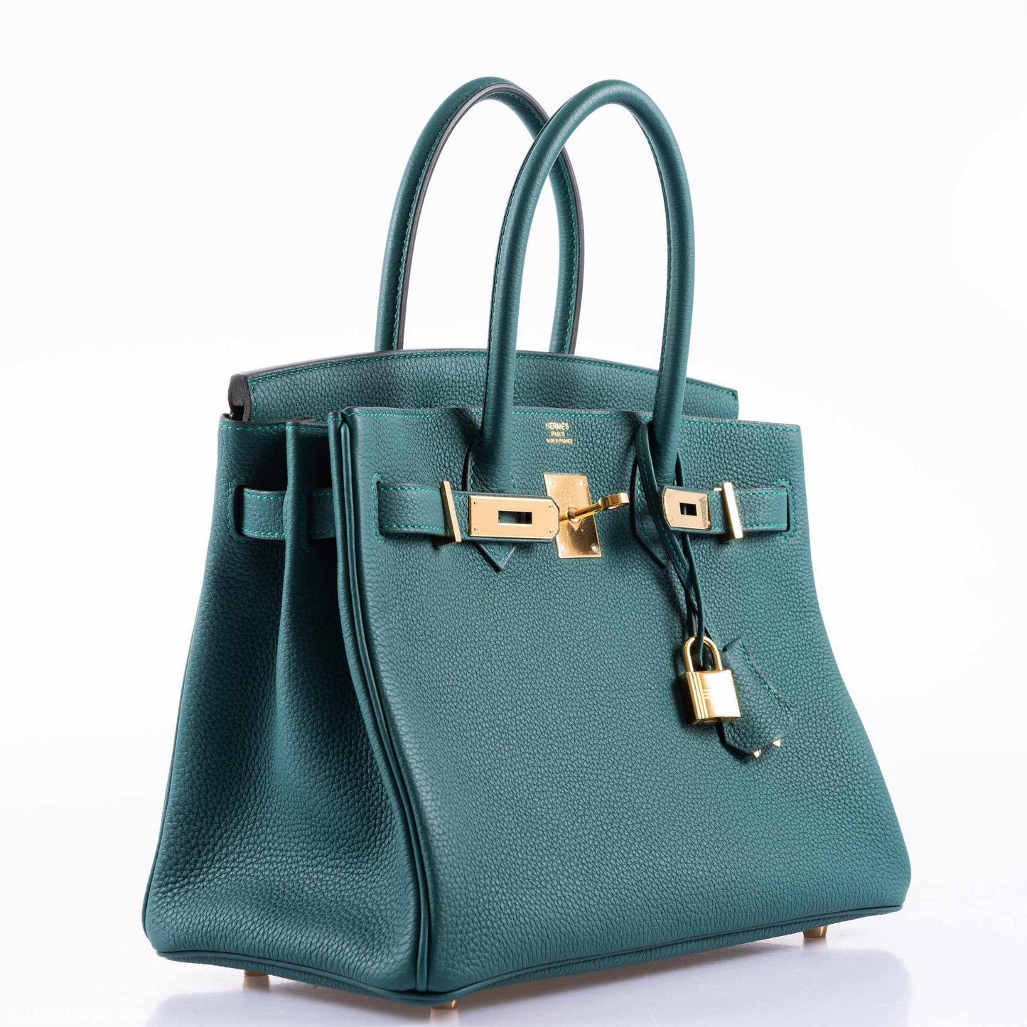 HermesBirkin 30 Malachite Togo Gold Hardware