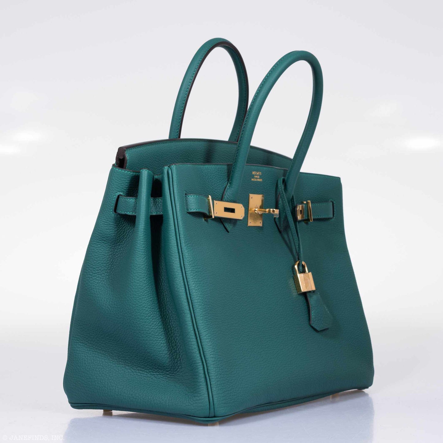 HermesBirkin 35 Malachite Togo Gold Hardware