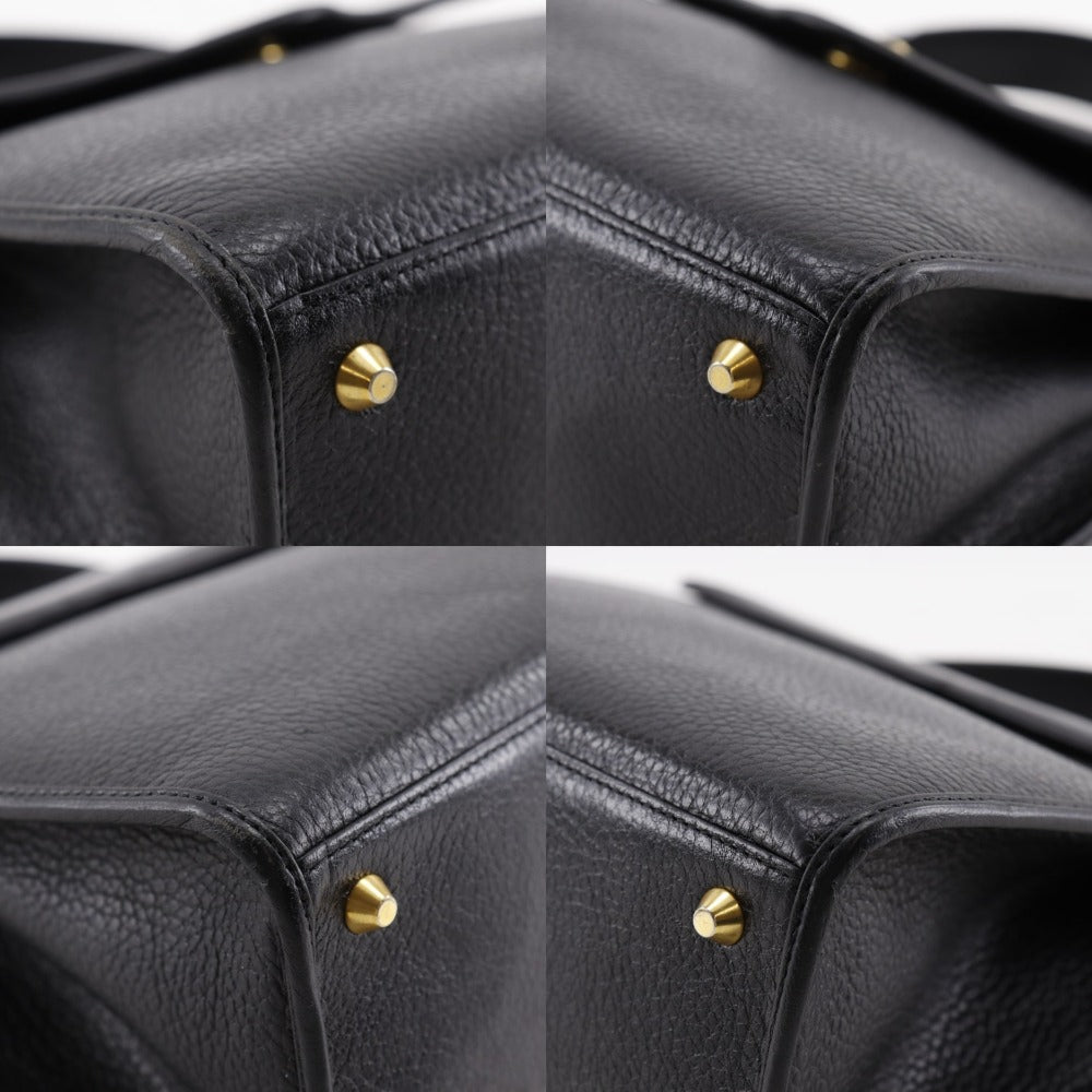 Christian Dior Handbag Calfskin black One handle CD logo Women
