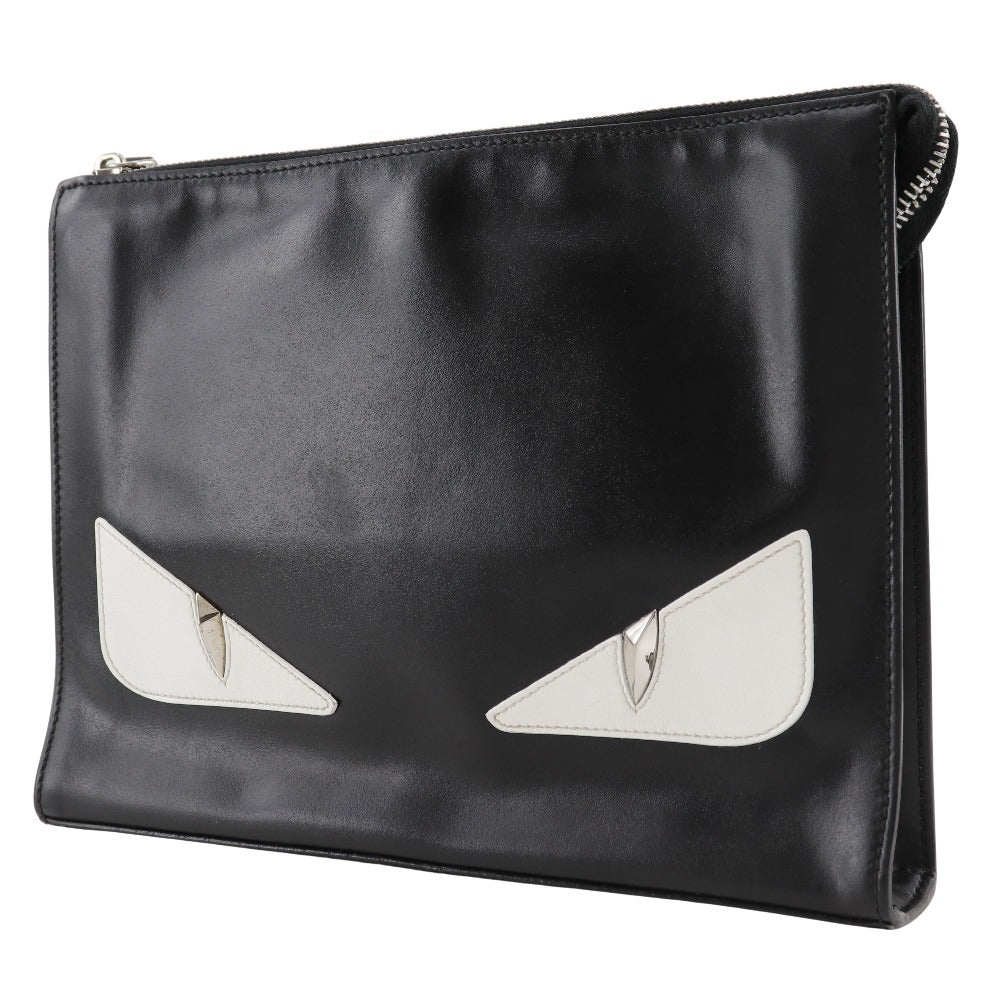 Fendi Zucchino Boston Bag Nylon Canvas Leather