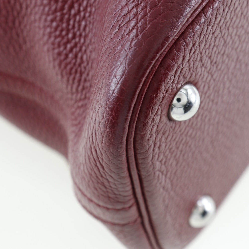 HERMES Handbag K1 Taurillon Clemence Red Bored 31 Women