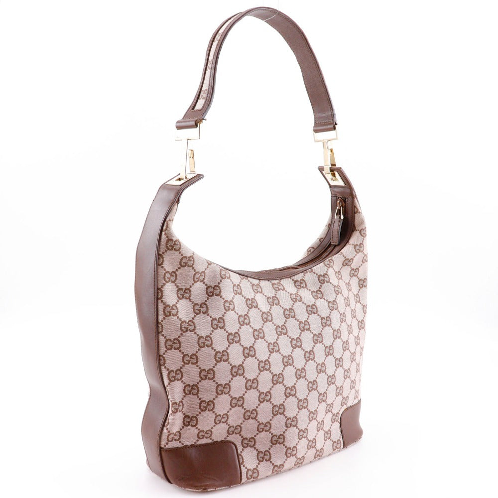 GUCCI Shoulder Bag 001.4204 GG canvas, leather Brown one belt Women