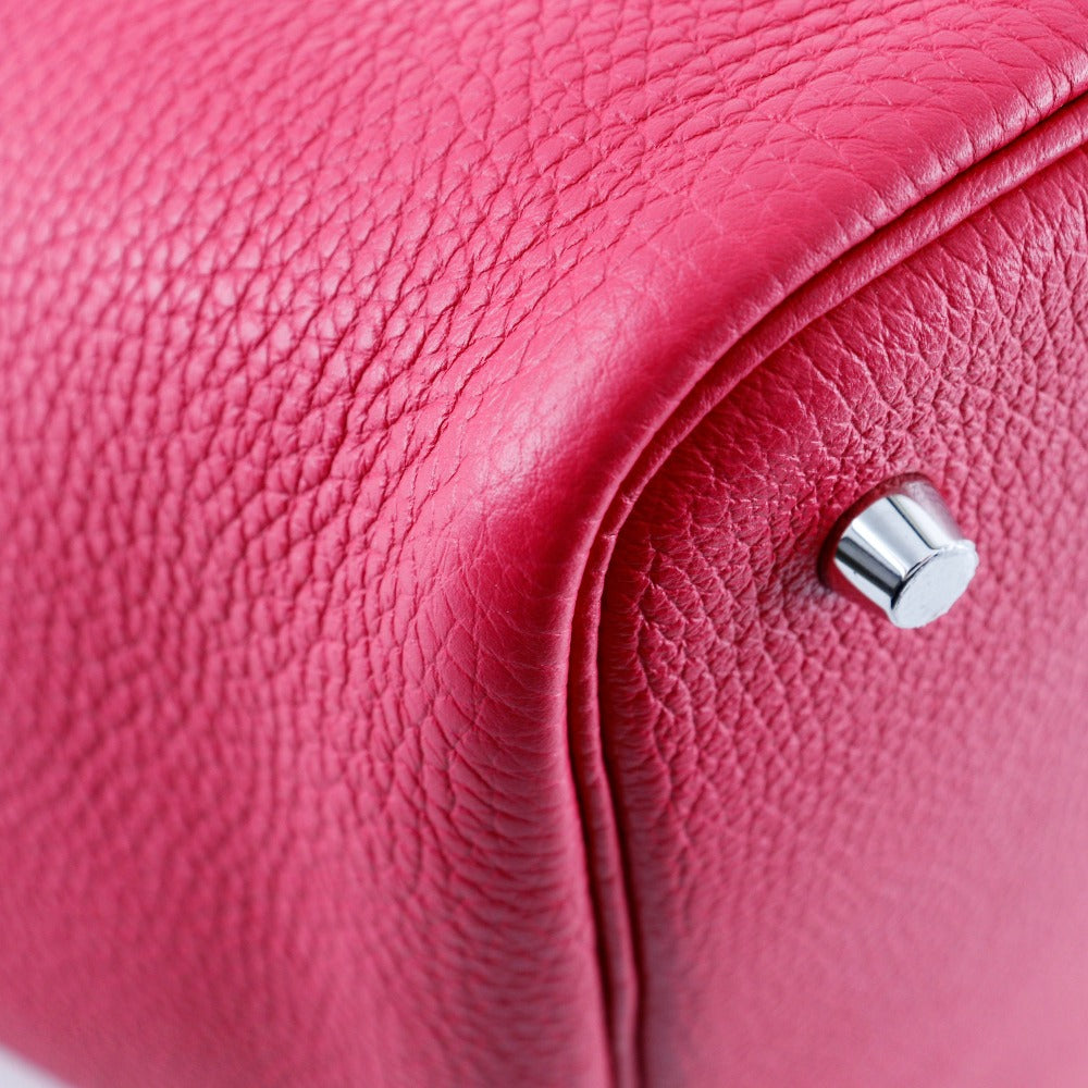 HERMES Handbag Togo pink Pico Tan Lock MM Women