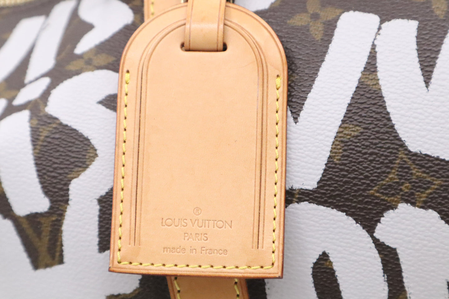 Louis Vuitton x Stephen Spro Keepall 50 in White Graffiti Monogram Canvas