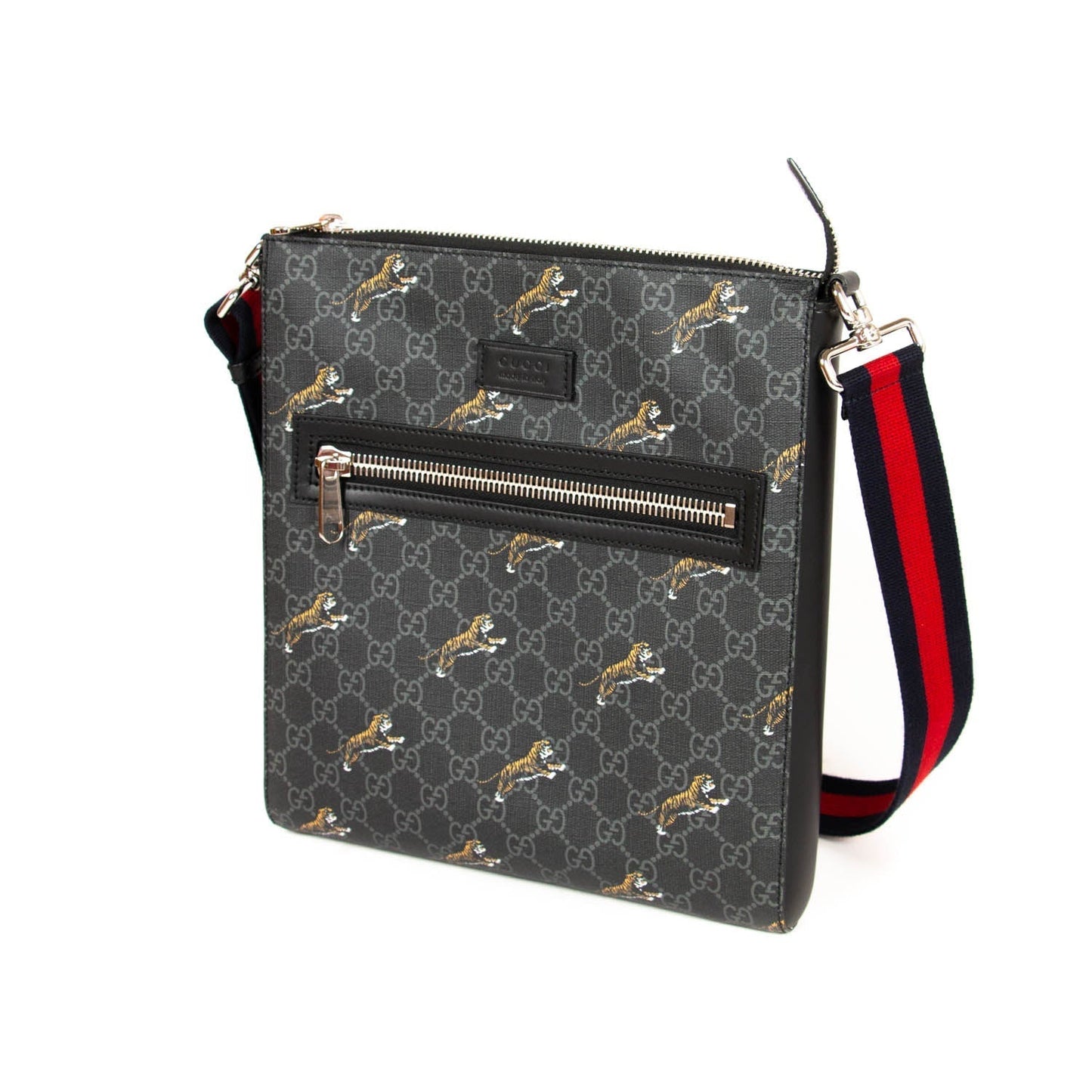 Gucci Leather Canvas Shoulder Bag Style 28