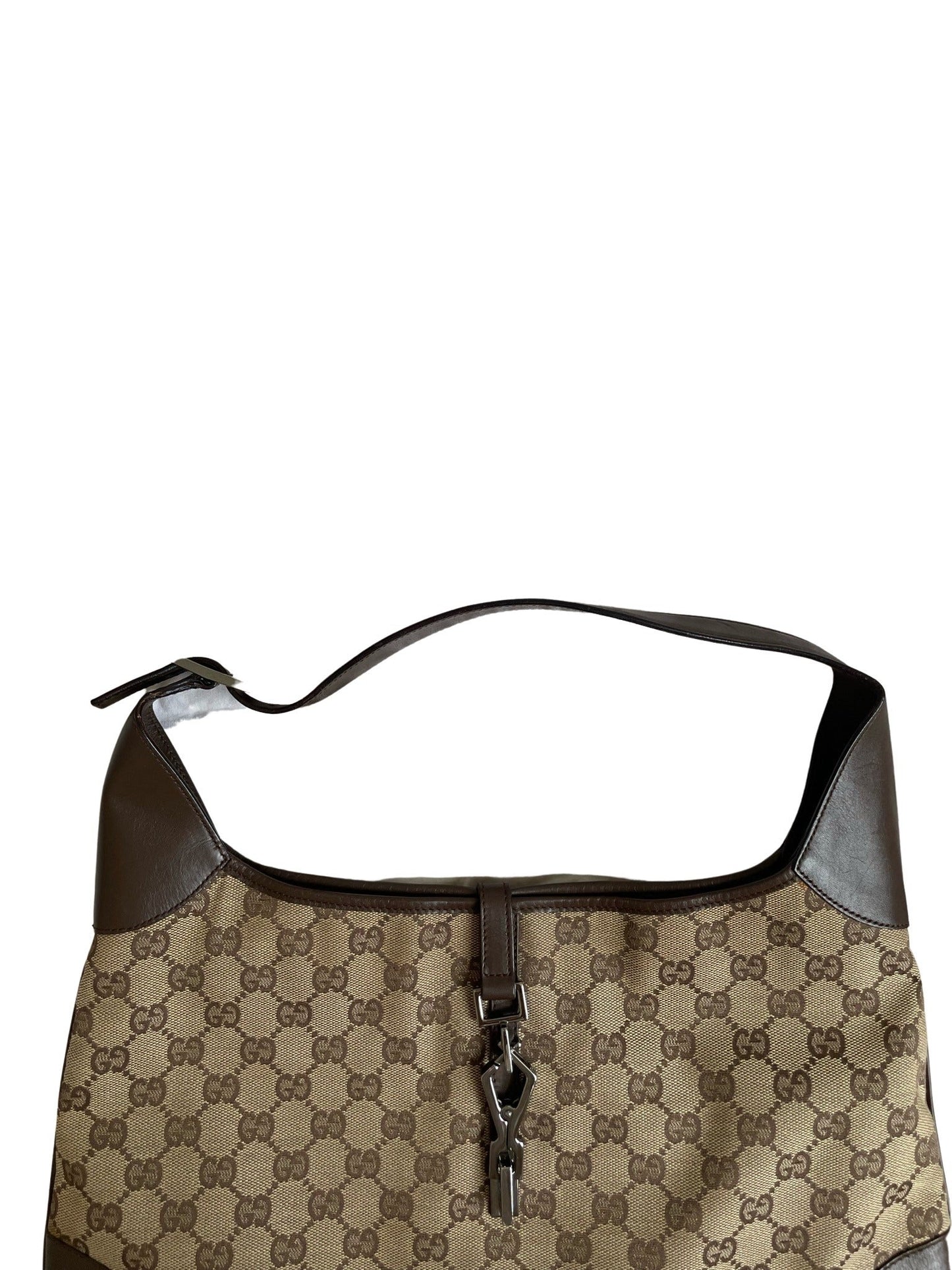 Gucci Lou Nylon Leather Shoulder Bag